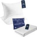 Beckham Hotel Collection Bed Pillows with Cotton Pillowcases Queen Size Sets of 2, Soft Down Alternative Pillows for Sleeping, Open End Cases for Easy Changing, White