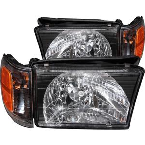 Anzo USA 111077 Toyota 4Runner Black With Amber Reflectors Headlight Assembly - (Sold in Pairs)