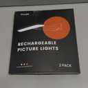 FULEN 2 Pack Picture Lights for Wall,Battery Operated Wall Sconce Rechargeable,LED Wall Light Cordless with Remote,3 Color Temperature, Art Lights for Painting,Frame,Gallery,Dartboard Lights,Black