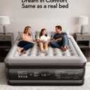 OhGeni 20" Raised King Air Mattress with Built in Pump, Luxury Real Bed Height Blow up Mattress, 3-4 Persons Inflatable Mattress for Guests & Family Party, Ideal for Elder People, 700lbs