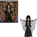 Monster High Doll, Elvira, Mistress of The Dark Collectible in Black Faux Leather Dress with Silvery Batwing Cape and Premium Accessories 