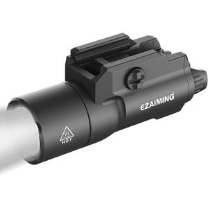 1750 Lumen Tactical Flashlight for Full Size Pistol/Handgun, Momentary/Strobe Function for 1913 Picatinny Rail