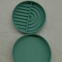 Slow Feeder Dog Bowls Set for Small Dogs & Cats, Portable Non-Slip Silicone Food & Water Bowls, Promotes Healthy Digestion, Dishwasher & Microwave Safe, 1.4 & 2 Cups, Ocean Wave