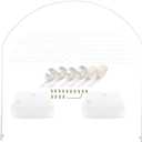 LANGXUN 7.8Ft Metal White Balloon Arch Kit, Semi-Circular Balloon Arch Stand with Water Bases for Wedding Bridal Baby Shower Birthday Party Supplies Decorations