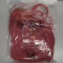 HETJIEBY Long Straight Hot Pink Cosplay Wig with 2 Ponytails - Synthetic Anime Red Wigs for Halloween, Carnival, Costume Parties, Women Adults