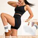 3 x AugRing Women's Striped Cotton Crew Socks Cozy Casual Athletic Quarter Socks for Running & Gym Size 5-11