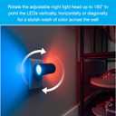 GE Directional LED Swivel Sconce Night Light, Plug-in, Color-Changing & Dimmable, Warm White, Dusk-to-Dawn Sensor, Adjustable for Hallway, Bedroom, Stairway 1 Pack (82573)