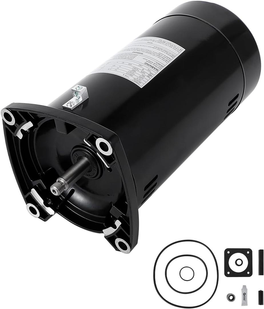 USQ1102 1 HP Pool Pump Motor & Seal Kit, Up-Rated 48Y Frame, Compatible With Sta-Rite Dura-Glas, Max-Flow II, Whisper-Flo, 3450 RPM