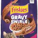 Purina Friskies Dry Cat Food Gravy Swirl'd With Flavors of Chicken, Salmon and Gravy - 16 lb. Bag