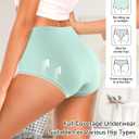 Annenmy High Waisted Panties Women's Cotton Underwear Full Coverage Briefs Soft Breathable Stretch Briefs Regular & Plus Size (Pink, XXL) 6-Pack
