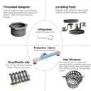 Neodrain 28-Inch Linear Shower Drain with Tile Insert Grate,Brushed 304 Stainless Steel Rectangle Shower Floor Drain,Linear Drain with Leveling Feet, Hair Strainer