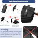 62 Inch Large Golf Umbrellas for Rain Compact Travel Inverted Windproof Double Canopy 10 Ribs Automatic Open/Close