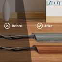 Cord Covers for Wires on Floor 6FT, LZEOY Cord Cover Floor, Wood Grey Floor Cable Management, Cable Protector Prevent Cable Trips Floor Cable Covers for Cords, Cable Cavity: 0.47" (W) x 0.24" (H)