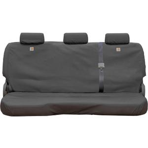 Covercraft Carhartt SeatSaver Custom Seat Covers | Fits 2011-2018 Ram 1500, 2019-2024 1500 Classic, 2011-2024 2500/3500 | 2nd Row Solid Bench Seat, Duck Weave Gravel