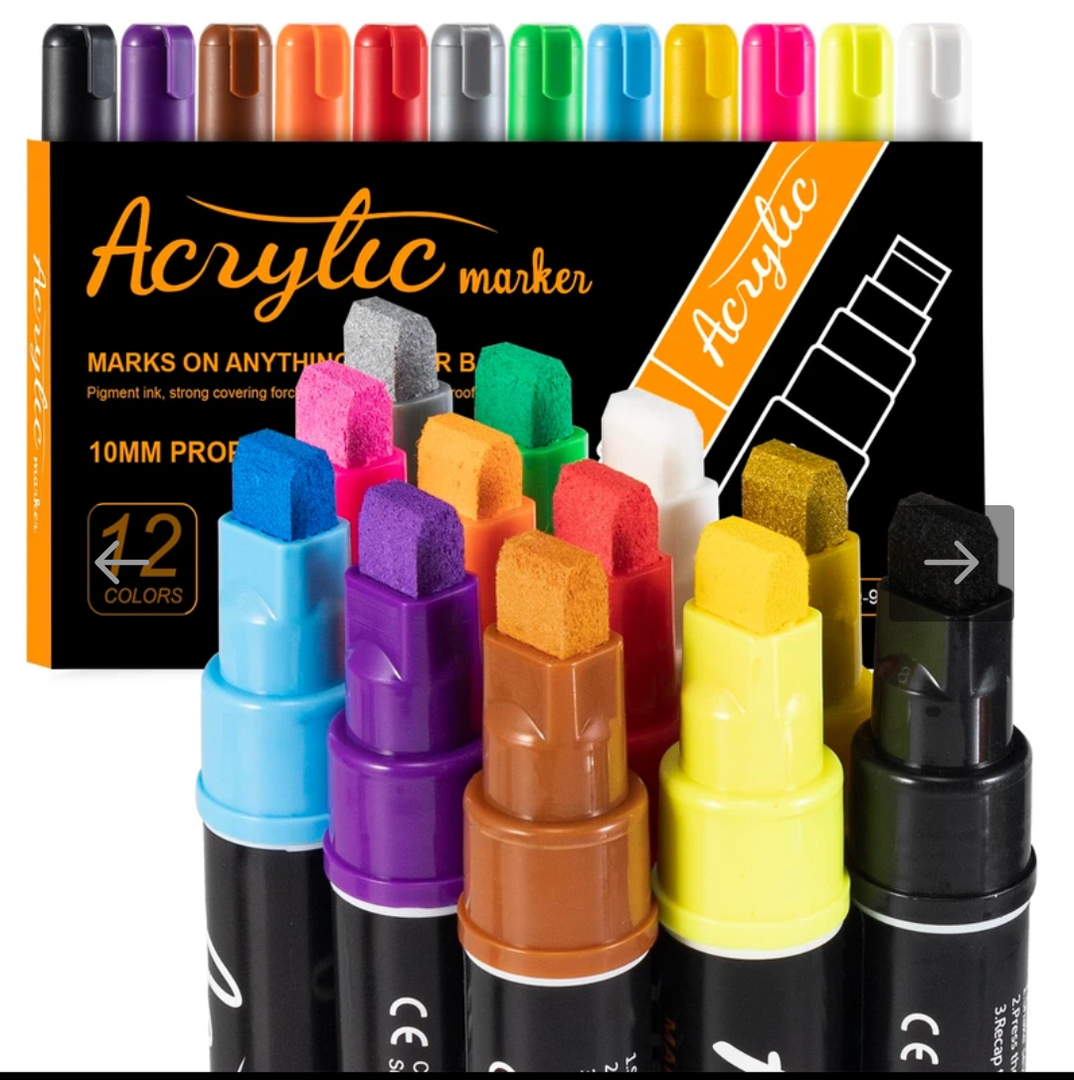 Sistavo Graffiti Markers Paint Markers 10mm Jumbo Felt Tip 10 Pack Colored Tagging Markers Graffiti Supplies Acrylic Paint Markers Pens for Plastic, Wood, Rock, Metal and Glass Permanent Marking (11)