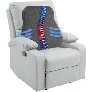 HOMBYS Lumbar Support Pillow for Recliner Chair, Ergonomic Back Support Pillow for Recliner Chair,Thick Backrest for Office/Gaming Chair,Lower Back Pain Relief Back Pillow for Home Reading 20 x19 x4 in