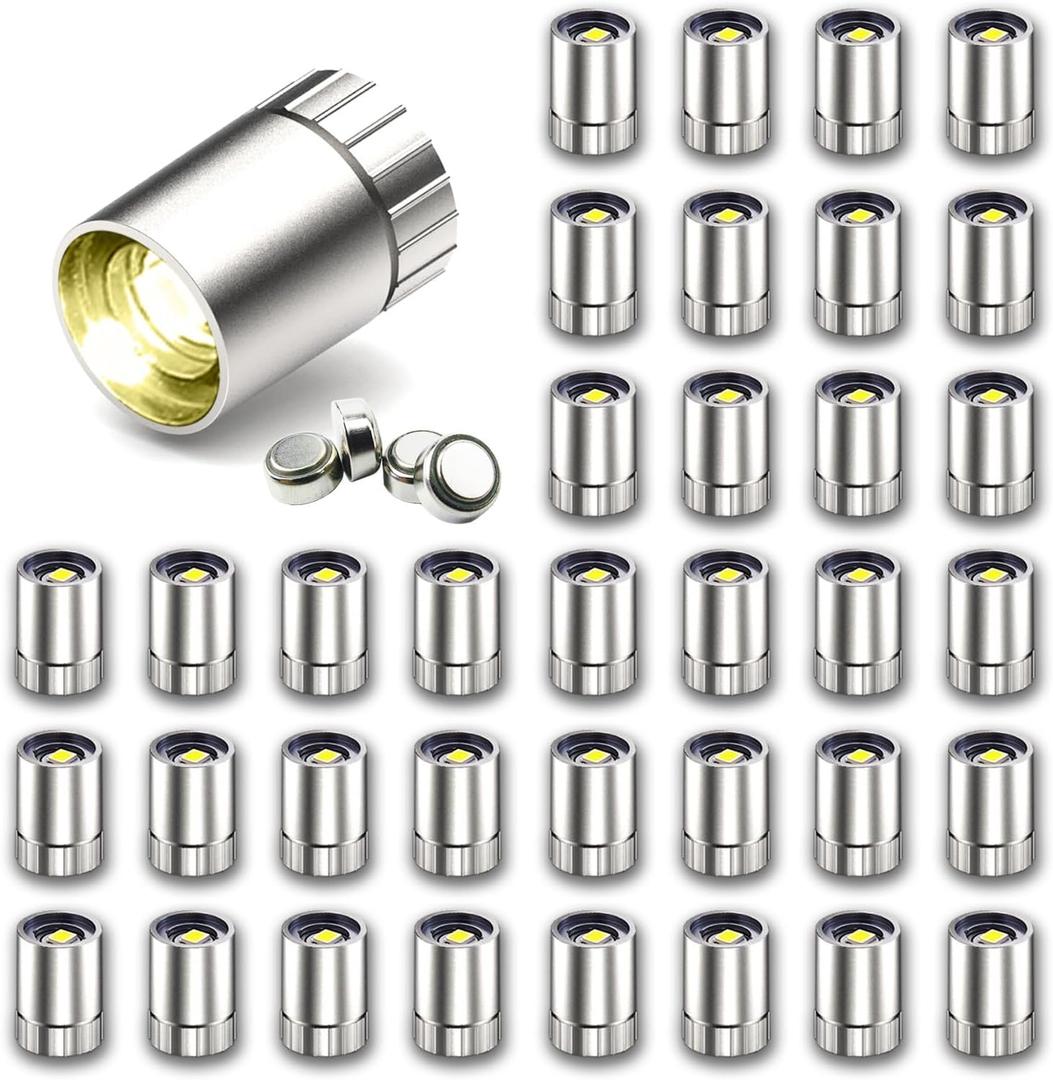 36 Pcs - Miniature Lights for Dollhouse,Miniature LED Lights for Handcraft,Mini Spot Light Battery Operated, Tiny Decoration Lights,LED for Balloons,Party Decoration (Warm White)