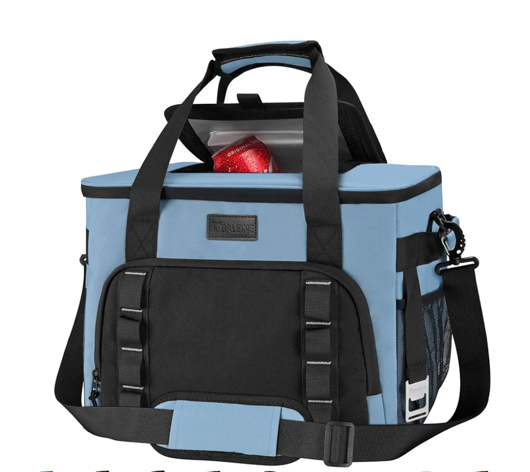 BALEINE Extra Large Soft Cooler Bag, Portable Leakproof Cooler, 40/60 Cans Volume for Beach, Camping, Kayaking, Travel, and Road Trips, Size: 12.5 Gallon