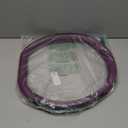 SEG Direct D Shaped Steering Wheel Cover for 14.5-15 inch Flat Bottom Wheels, Breathable Perforated Microfiber Leather, Anti-Slip Grip, Universal Fit for Cars & SUVs, Black and Dawn Purple