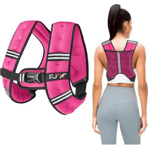 FUFF Weighted Vest 5lb Weights with Reflective Stripe, Weighted Vest for Men Women Strength Training Running Walking Jogging
