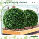 Hotop 2 Pcs 9 Inch Artificial Plant Topiary Ball 4 Layers Garden Spheres Boxwood Balls Artificial Topiaries Spheres Decorative Plants for Backyard, Balcony, Garden, Indoor Outdoor Decor(Green)