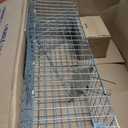TeqHome Live Animal Cage Trap, Collapsible Humane Live Animal Cage Trap, Galvanized Steel Humane Live Trap Cage for Rabbit,Stray Cat, Groundhog, Raccoon,Squirrel,Chipmunk,Mole,Gopher,Skunk,24"x8"x8"