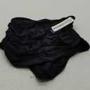 COCOPEAR Women's High Waisted Full Coverage Bikini Bottom Ruched Bathing Suit Bottoms for Women Tummy Control Swim Bottoms (Medium, Black)