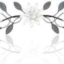 KHJCXS Metal Wall Art Modern Minimalist Metal Flowers Indoor Decor Horizontal Wall Art Iron Artwork,for Over Door,Bedroom,Living Room,Kitchen,Office Scroll Decor
