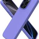 ORNARTO Compatible with iPhone 16 Pro Case 6.3", Slim Liquid Silicone 3 Layers Soft Gel Rubber Shockproof Protective Case with Anti-Scratch Microfiber Lining-Periwinkle