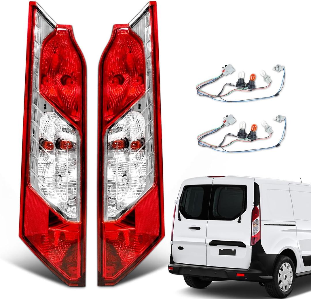 Pair Halogen Tail Lights Assembly for 2014-2023 Ford Transit Connect