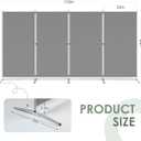 RANTILA 4 Panel Room Divider, 6 Ft Tall Folding Privacy Screen Room Dividers, Freestanding Room Partition Wall Dividers, 136''W x 20''D x 71''H, Grey