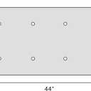 Tufted Bench Cushion for Outdoor Furniture Patio Swing Cushions Overstuffed Outdoor Loveseat Cushions with Round Corner (44'' x 19'' x 5'', Black Stripes)