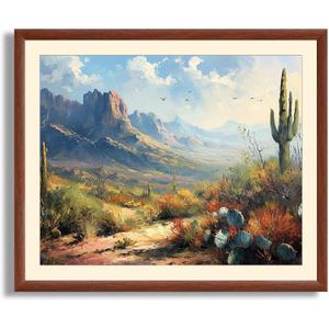 Art Shoppe Framed Print Wall Art, Vintage Wall Dcor for Living Room, Bedroom, Office, High-Resolution Image on Premium Art Paper, 3/4" Frame with Plexiglass Front, Ready to Hang, 17"x21"