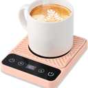 Mug Warmer - Electric Coffee Mug Warmer with Timer,Coffee Cup Warmer for Desk Auto Shut Off, Smart 6-Temperature Control, Coffee Accessories for Coffee Lovers, Pink