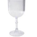 32pcs CLEAR Plastic Wine Glasses Vintage Ribbed Pattern Party Events Decorations