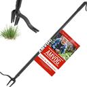 46'' Stand-Up Weed Puller Tool - Reinforced Upgraded Version with Long Handle, Made of Aluminum Alloy Design, Roots Remover for Garden & Lawn Care, Easily Remove Weeds Without Bending