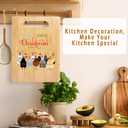 Chicken Merry Christmas Cutting Chopping Board for Kitchen, Christmas Chicken Kitchen Decor, Winter Xmas Rooster Boo Bamboo Cutting Boards for Friends Family Party Hostess