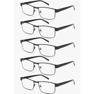 BLS Businessman Rectangular Reading Glasses - Professional Durable Readers - Blue-Light Blocking Lenses, +2.75, 5 Count BLS Businessman Rectangular Reading Glasses - Professional Durable Readers - Blue-Light Blocking Lenses, +2.75, 5 Count