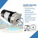 UST1152 1.5HP Replaces Century/AO Smith Swimming Pool Pump Motor for Hayward Super, Max Flow,Northstar,Ja-cuzzi Magnum Pump, C48L2N134 SP1610Z1M B229, 1 1/2 Horsepower 115/230V 56J Frame with Seal Kit