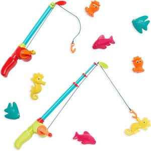 B. toys- Little Fisher's Kit- WaterPlay- Magnetic Fishing Play set for Kids- Fishing Game  2 Fishing Rods & 8 Sea Animals  Water Toys for Bath, Pool- 3 years +