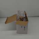 Jinei 15 Packs 8 oz Ball Shape Plastic Sand Art Bottles with Lids Spherical Clear Potion Bottles with Funnel Christmas Cocktail Ornament Candy Jar for DIY Birthday Party(Wooden Cork,Wood Color)