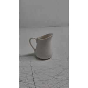 1 PCS Small Creamer Pitcher Set, 9 OZ Ceramics Creamer Pitcher with Handle for Farmhouse Kitchen Coffee Milk Sauces, White