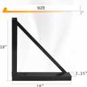 18x18 Bolted Steel Mounting Brackets for Trailer Tool Box, Set of 2- Black