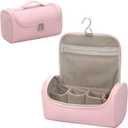 Portable Travel Case for Dyson Airwrap Multifunction Curling Iron And Accessories, Travel Bag With Hook, Stores All Models Of Curling Irons And Accessories (Pink)