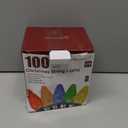 C9 Christmas Lights Outdoor, 82 FT 100 LED Connectable C9 String Lights with 8 Modes and Timer Extendable Xmas Tree Patio Roofline Garden Yard Holiday Party Indoor Outdoor Decoration, Warm White