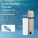 Cielvita CC200 4 oz Media Pool Filter Cartridge Replacement for Pentair Clean & Clear 200, CC200, Replaces Pleatco PAP200, Unicel C-9419, Pentair R173217, FC-0688, NSF/ANSI 50 Certified, 200 sq.ft
