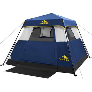 3/4 Person/6 Person Camping Tent Fast Cabin Tent with Instant Setup Tent, Weatherproof Tent Easy Quick Set Up & Pop Up in 60 Seconds with Rainfly Backpack for Family Camping,Upgraded Ventilation