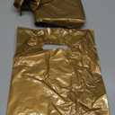 9x12 Gold Die Cut Handle Plastic Shopping Bags 100/cs