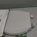 "KOHLER 4636-RL-95 Cachet ReadyLatch Elongated Toilet Seat Slow Close, Soft Close Toilet Seat Quiet Lid, Contoured Grip-Tight Bumpers Installation Hardware, Apartment Essentials, Ice Grey "