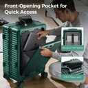 Carry on Luggage Aluminium Frame with Cup Holder,Top opening Suitcases and USB Charging Port,Lightweight with Front Pocket Rolling Suitcases with Spinner Wheels (Dark Green, 20Inch)